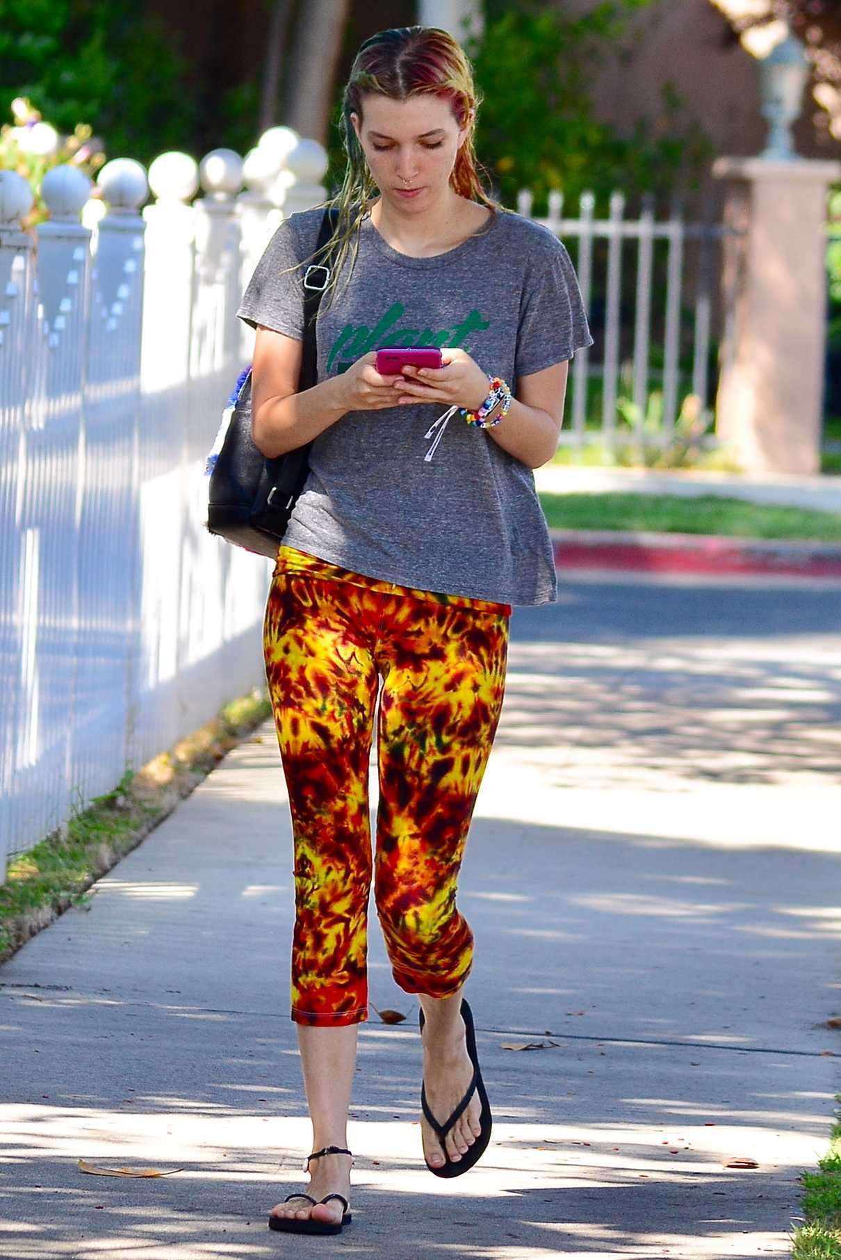 Dani Thorne Wears a Funky Tights in LA 08/30/2017-2