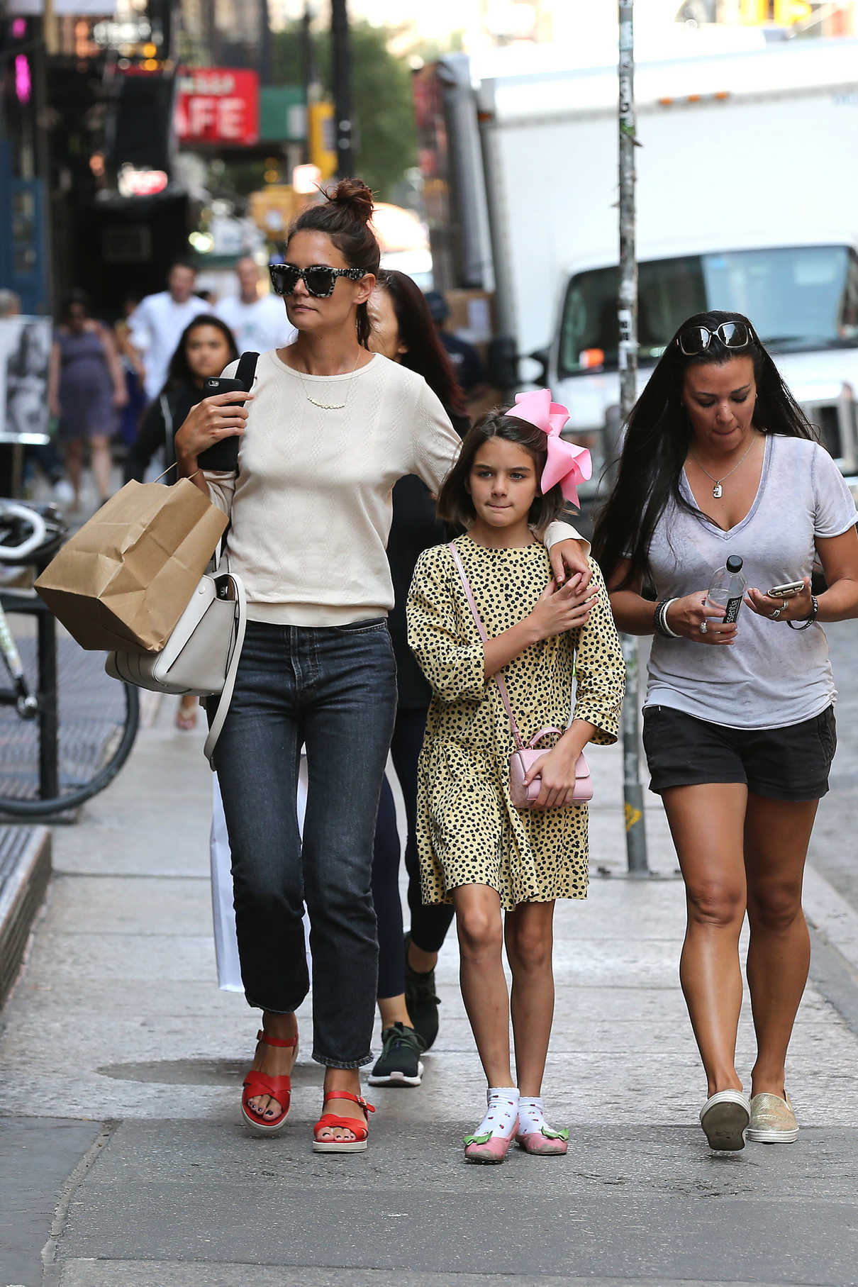 Katie Holmes Goes Shopping With Suri Cruise in Soho, New York 08/17