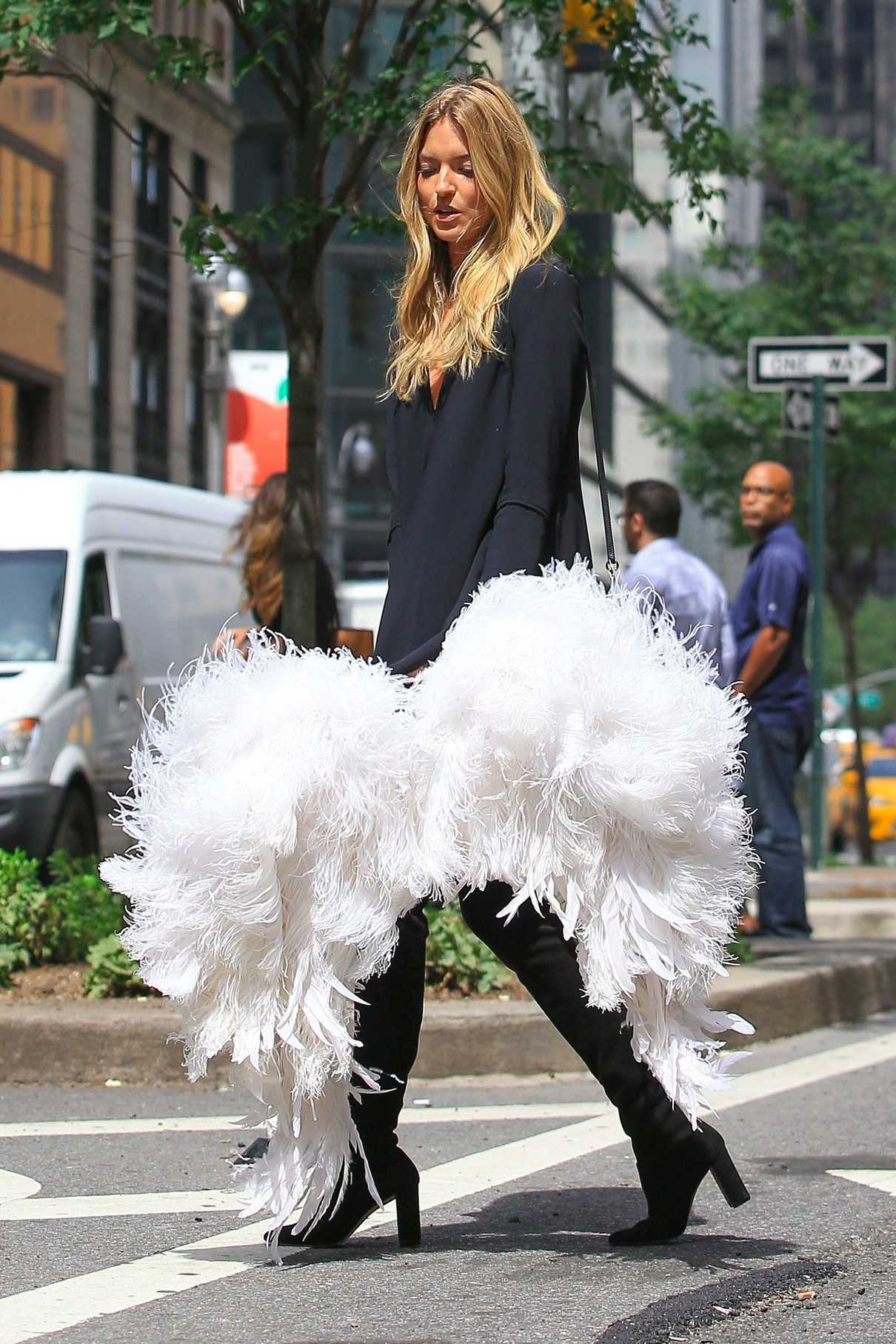 Martha Hunt Attends the Fittings for the Victoria Secret Fashion Show in NYC 08/29/2017-5