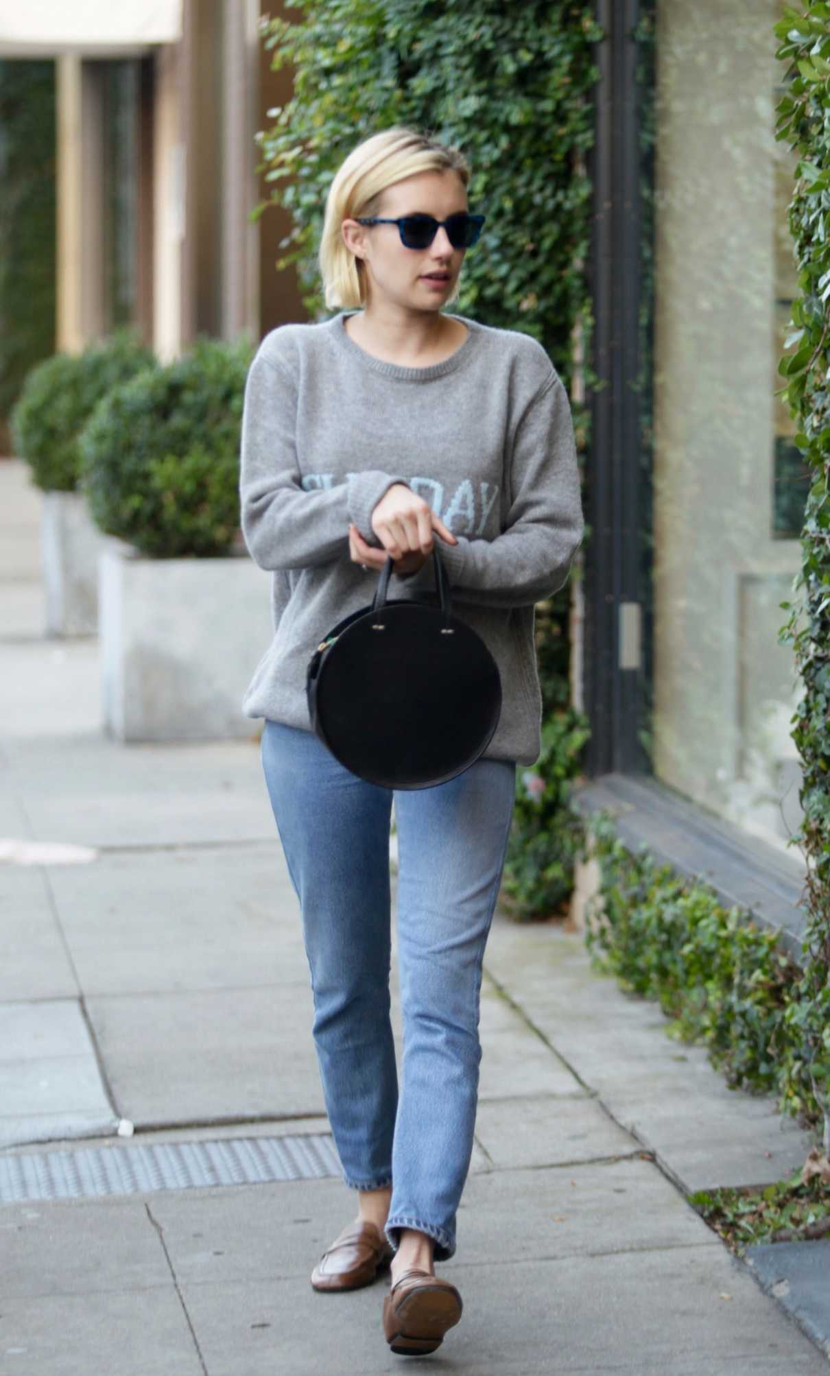 Emma Roberts Wears a Sunday Sweater in West Hollywood 09/18/2017-5