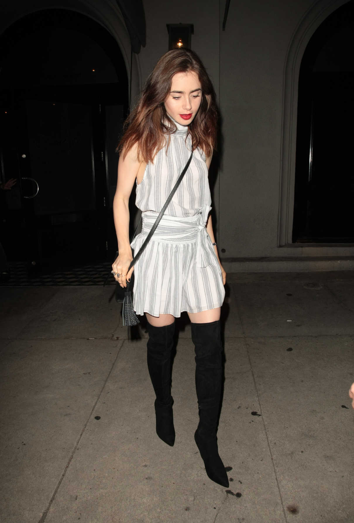 Lily Collins Leaves Craig’s Restaurant in West Hollywood 09/02/2017-4