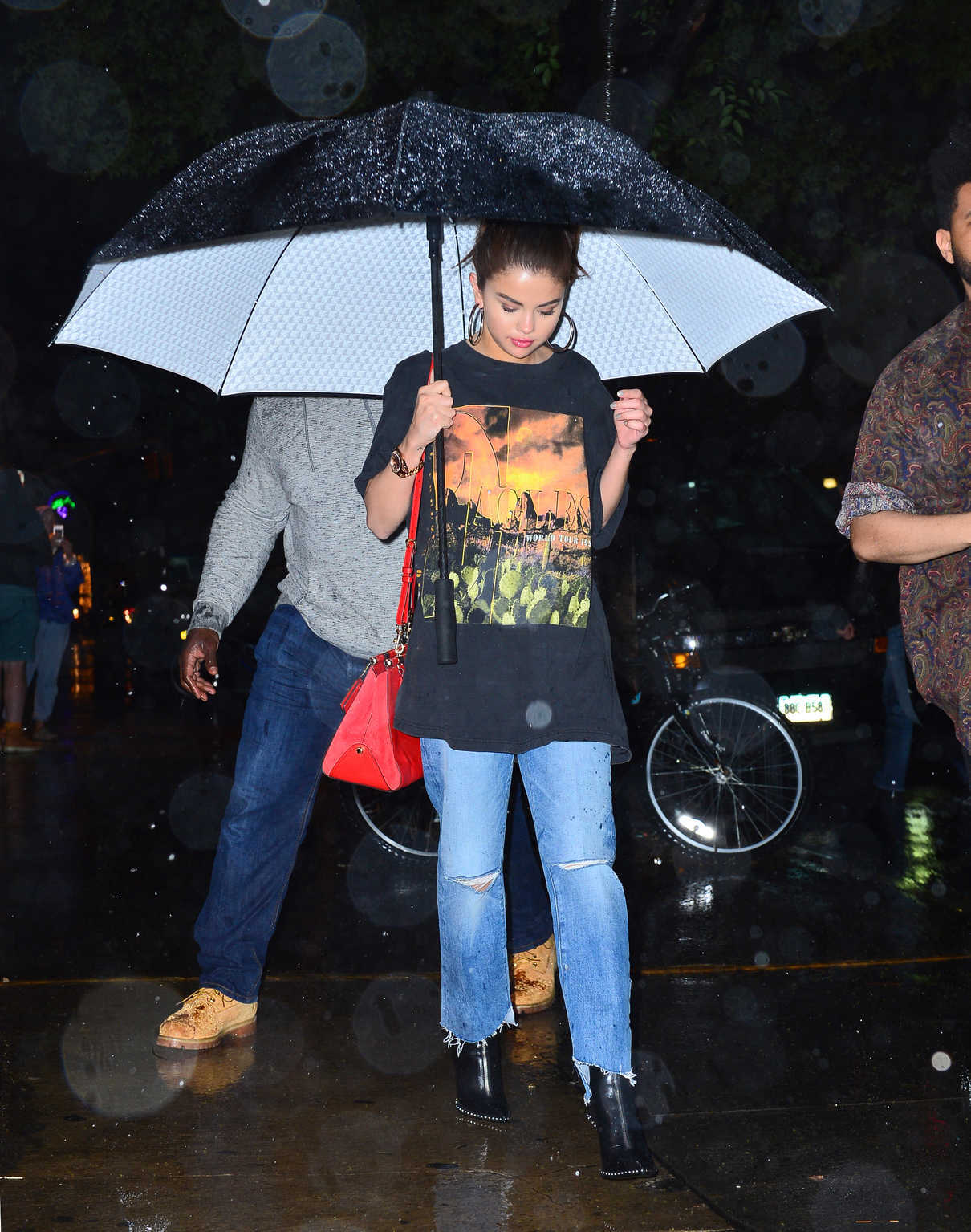 Selena Gomez Goes to Dinner Under the Rain With The Weeknd in NYC 09/02/2017-2