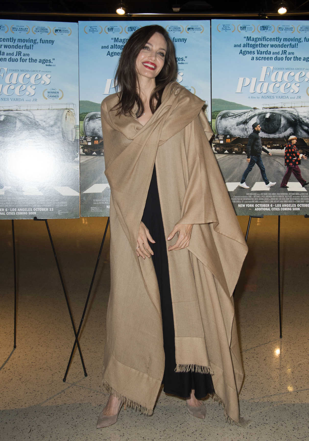 Angelina Jolie at the Faces Places Premiere at Pacific Design Center in West Hollywood 10/11/2017-2