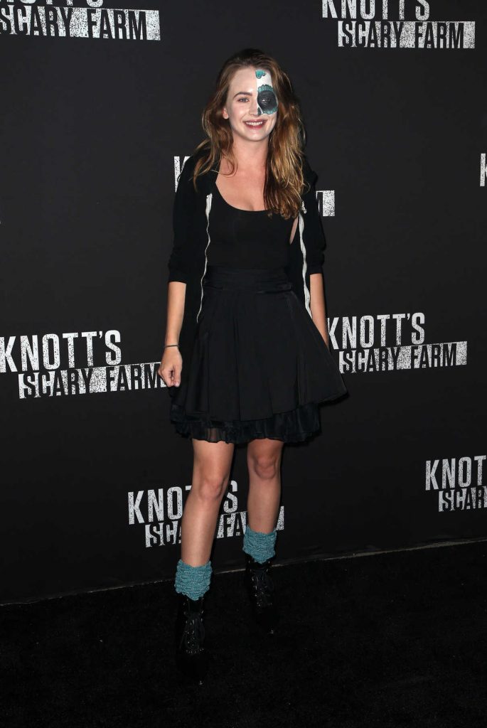 Britt Robertson at the Knott's Scary Farm Celebrity Night in Buena Park 09/29/2017-1