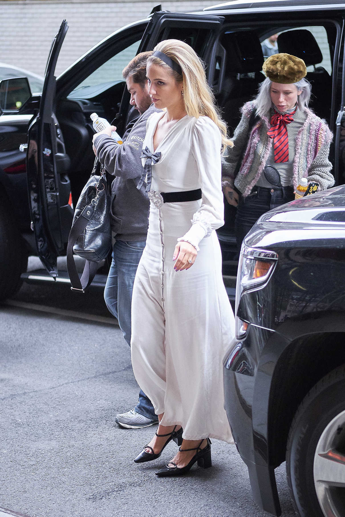 Dianna Agron Wears a White Dress Out in New York City 10/26/2017-3