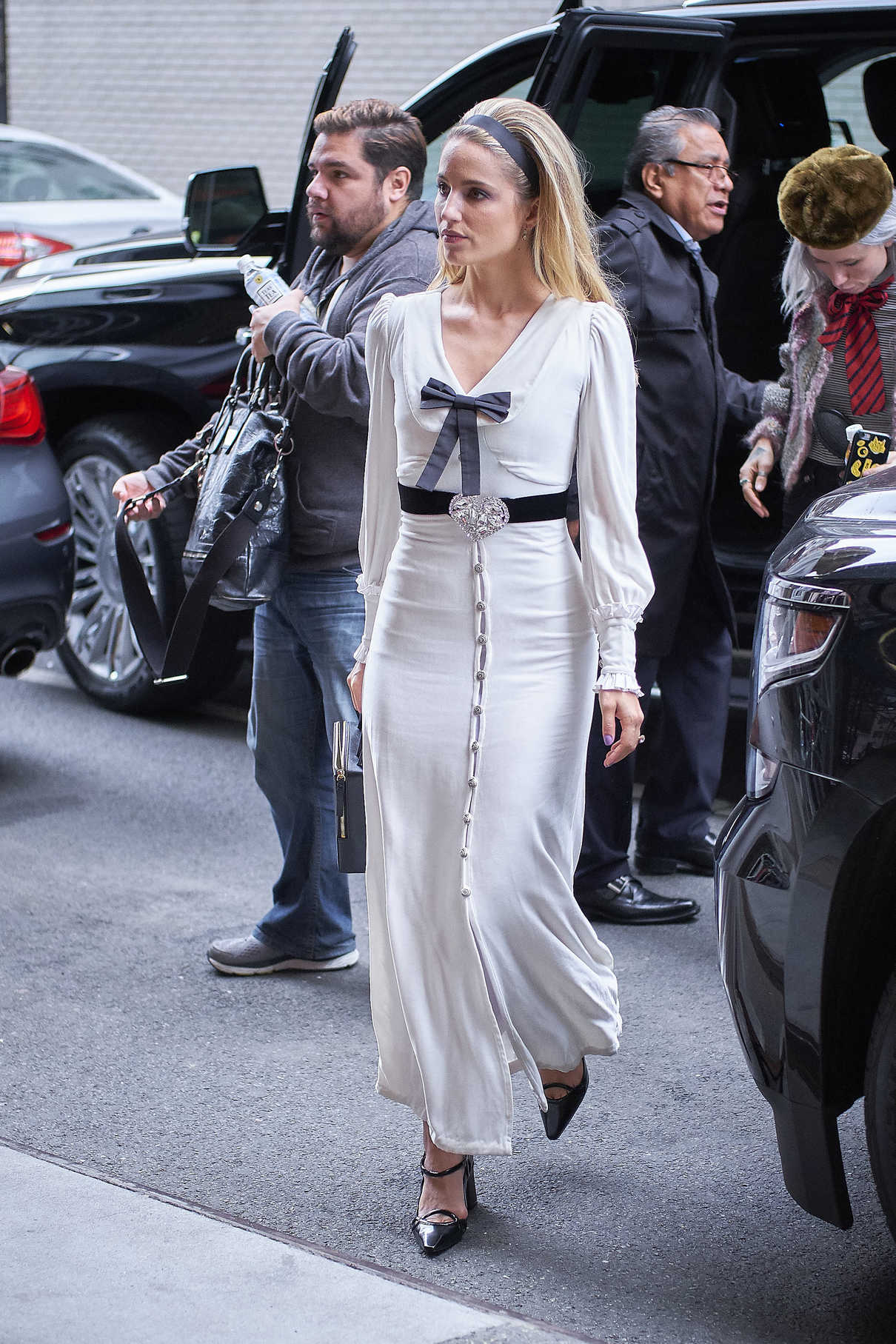 Dianna Agron Wears a White Dress Out in New York City 10/26/2017-4