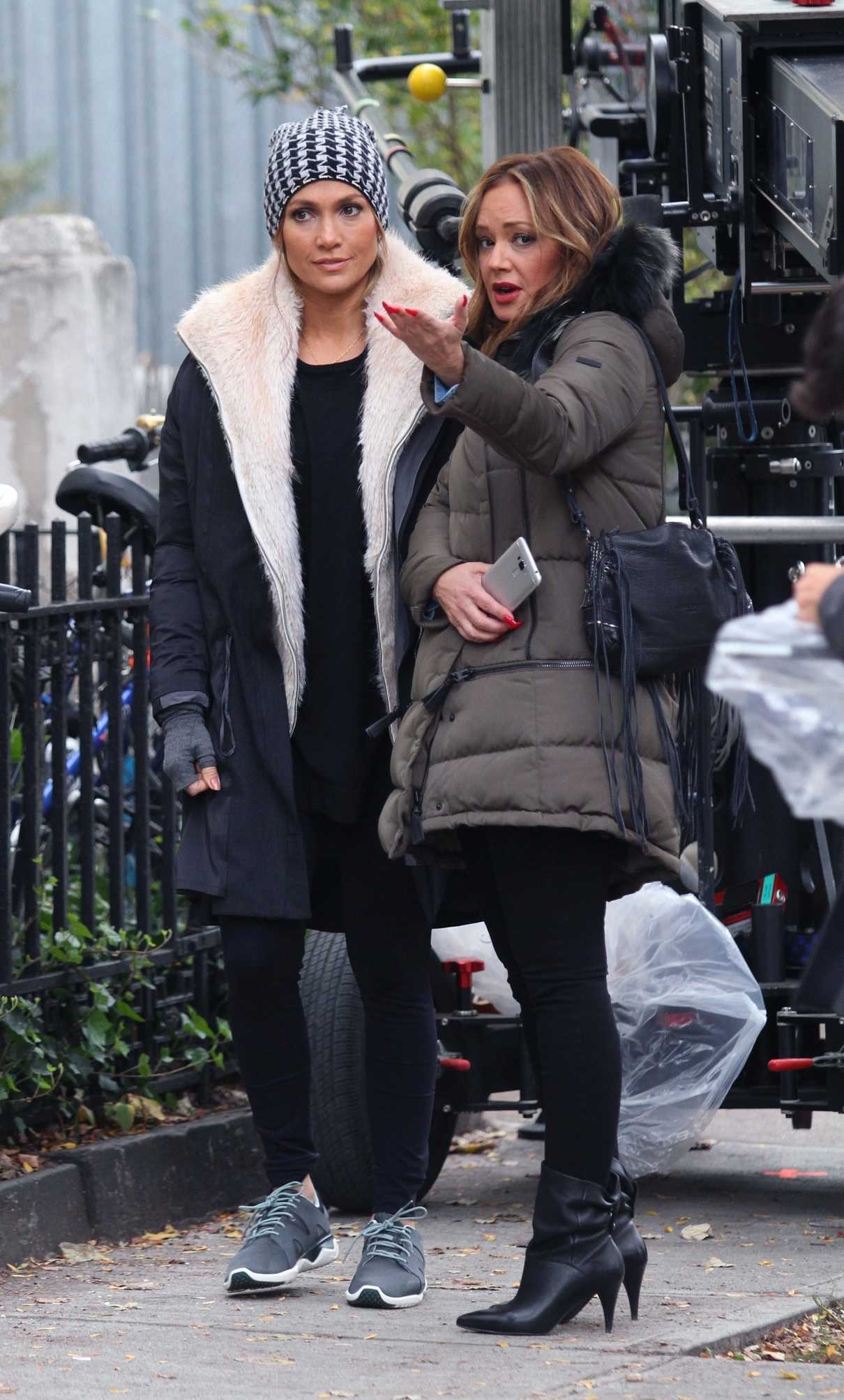 Jennifer Lopez on the Set of Her Upcoming Project Second Act in New York 10/26/2017-5