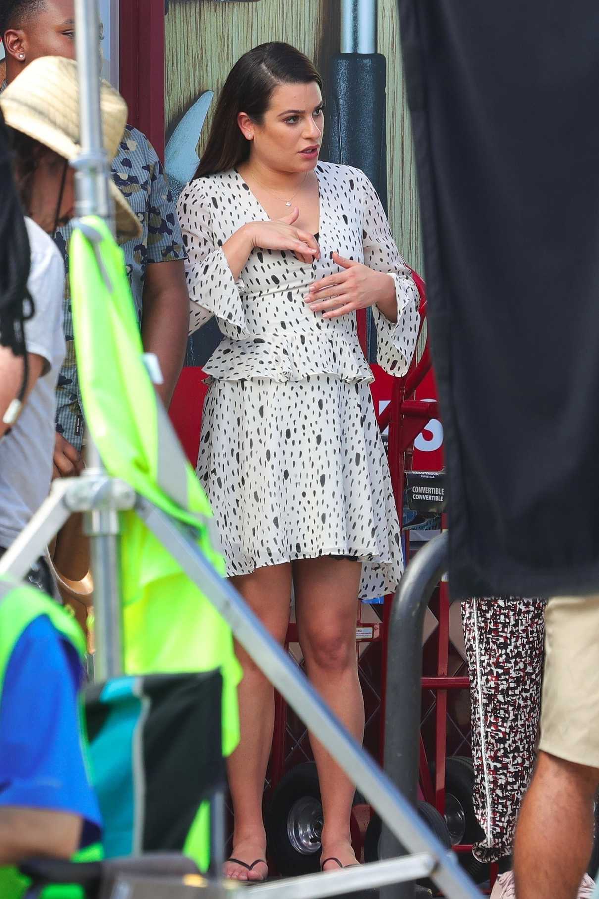 Lea Michele on the Set of Untitled City Mayor in Los Angeles 10/24/2017-4