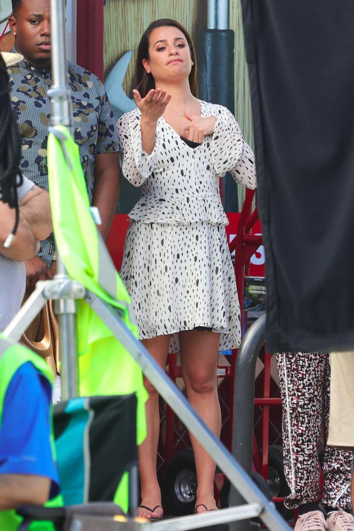 Lea Michele on the Set of Untitled City Mayor in Los Angeles 10/24/2017-5