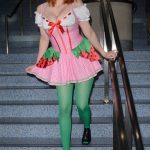 Maitland Ward Dressed as Strawberry Shortcake During Stan Lee’s Los Angeles Comic-Con 10/28/2017