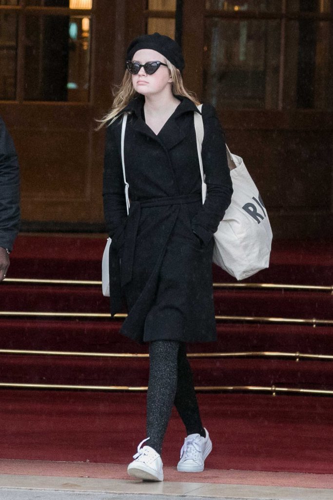 Ava Phillippe Leaves the Ritz Hotel in Paris 11/25/2017-1