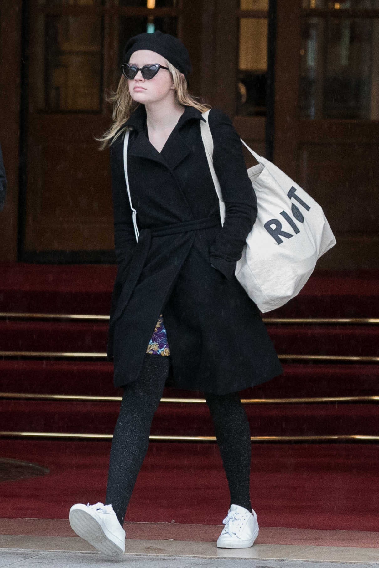 Ava Phillippe Leaves the Ritz Hotel in Paris 11/25/2017-2