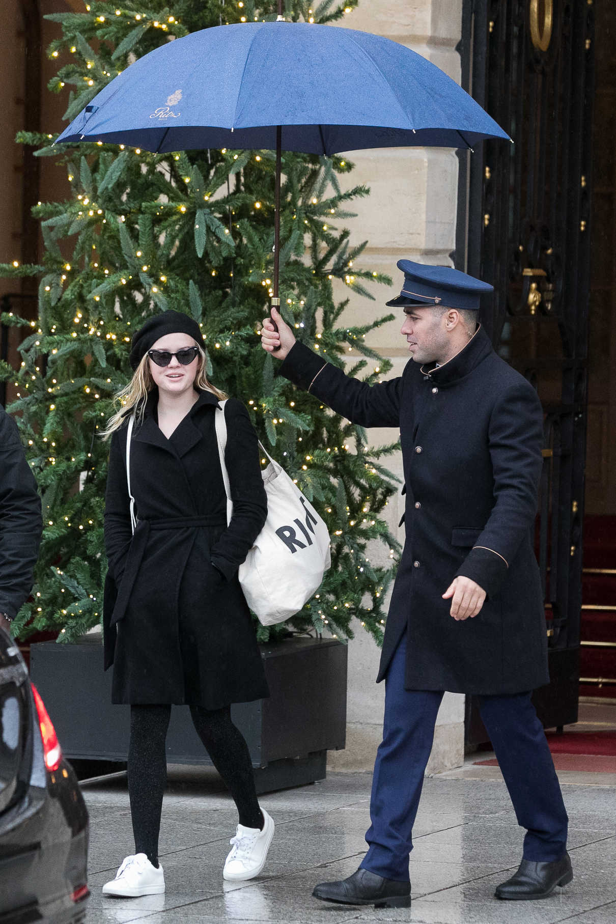 Ava Phillippe Leaves the Ritz Hotel in Paris 11/25/2017-4