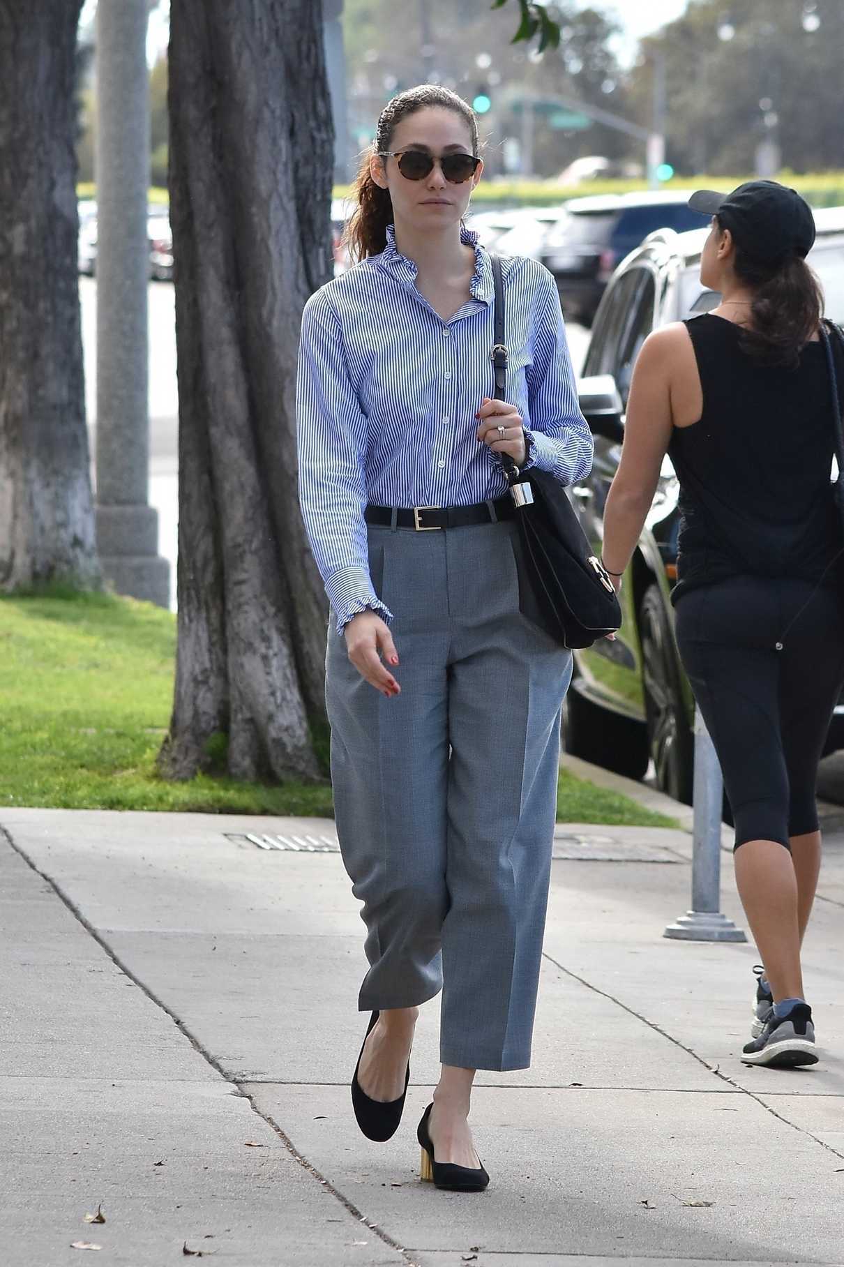 Emmy Rossum Goes Shopping in Beverly Hills 11/08/2017-2