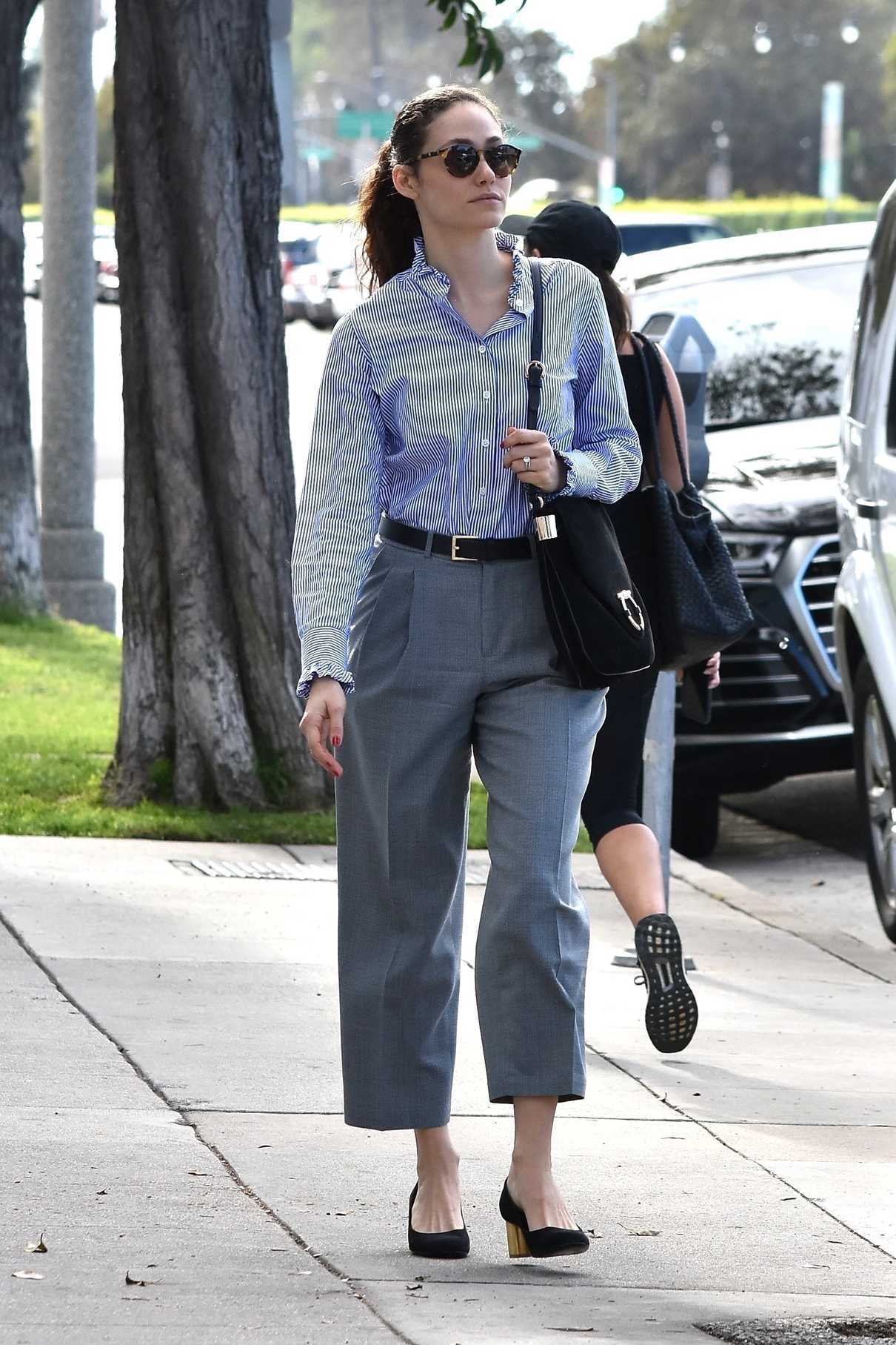 Emmy Rossum Goes Shopping in Beverly Hills 11/08/2017-3