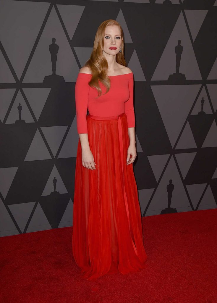 Jessica Chastain at Academy of Motion Picture Arts and Sciences 9th Annual Governors Awards in Hollywood 11/11/2017-1