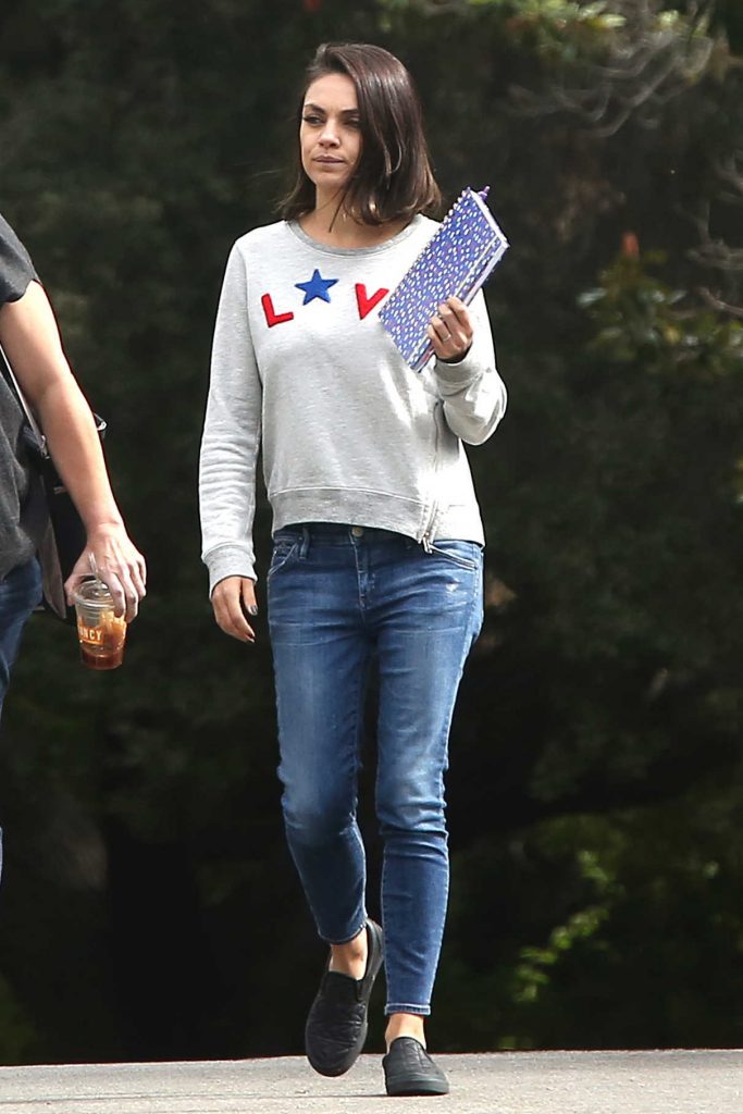 Mila Kunis Was Seen in a Love Sweatshirt Out in LA 11/10/2017-1