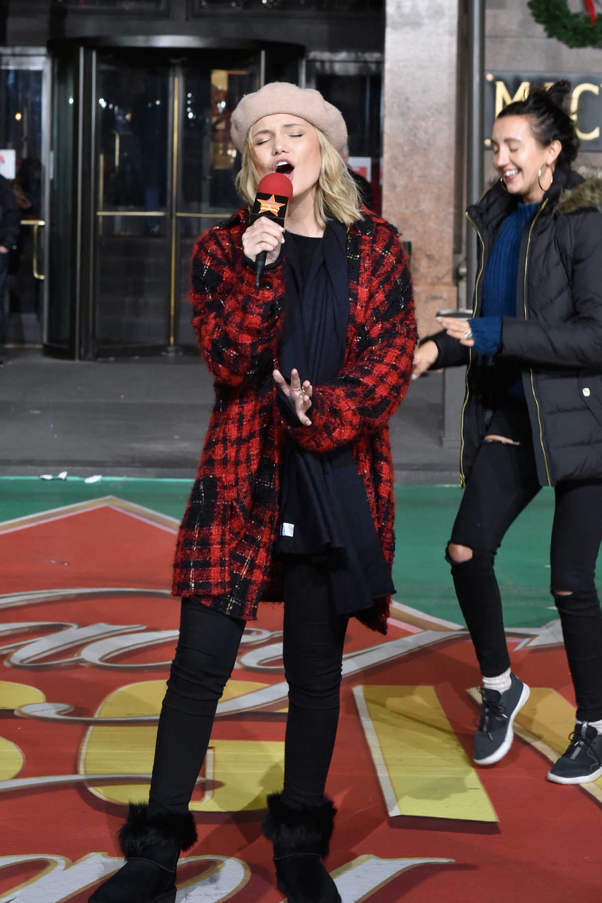 Olivia Holt at the Macy's Thanksgiving Day Parade Rehearsals in NYC 11/21/2017-3