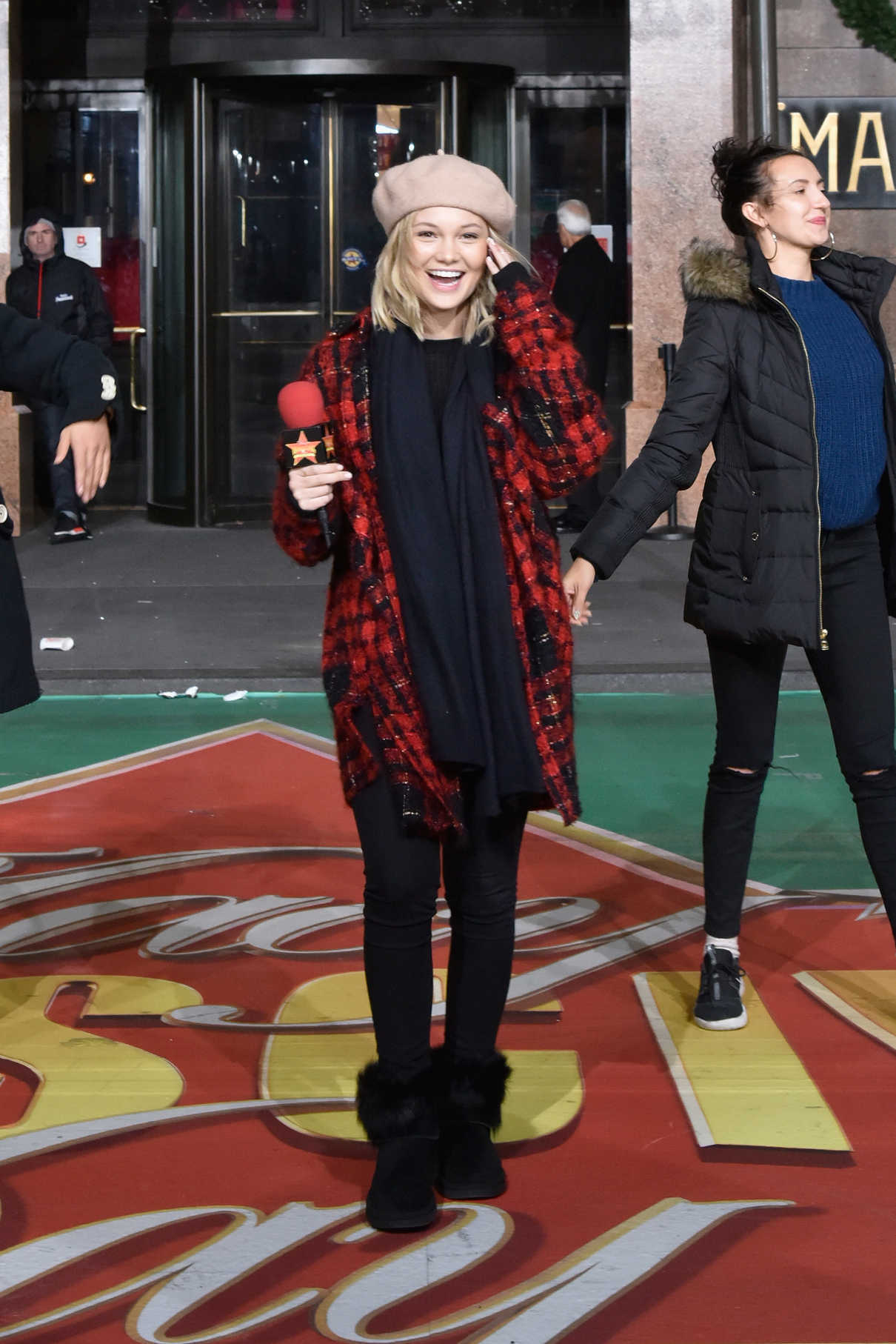 Olivia Holt at the Macy's Thanksgiving Day Parade Rehearsals in NYC 11/21/2017-4