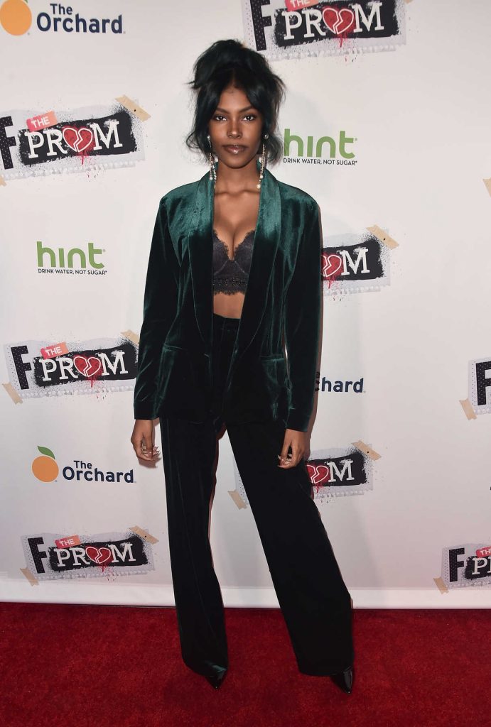 Diamond White at the F The Prom Premiere at ArcLight Cinemas in Hollywood 11/29/2017-1