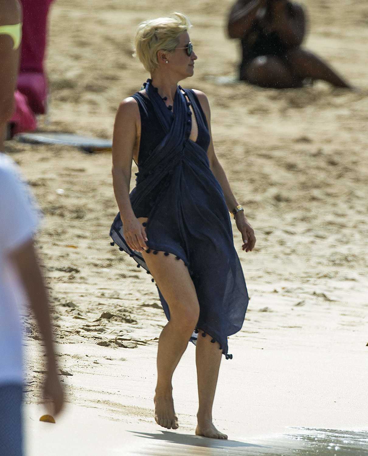 Emma Forbes at the Beach in Barbados 12/24/2017-3