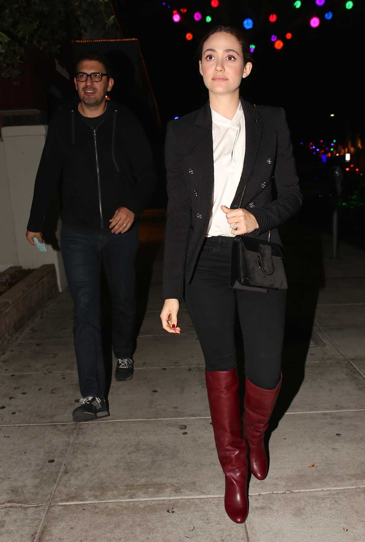 Emmy Rossum Out for Dinner at Matsuhisa Restaurant in Los Angeles 12/11/2017-3