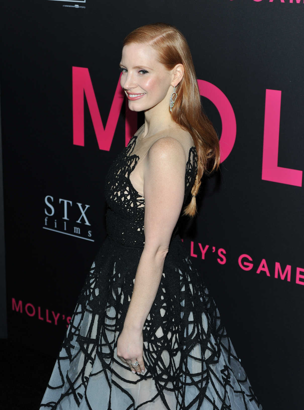 Jessica Chastain at Molly's Game Premiere in New York City 12/13/2017-4