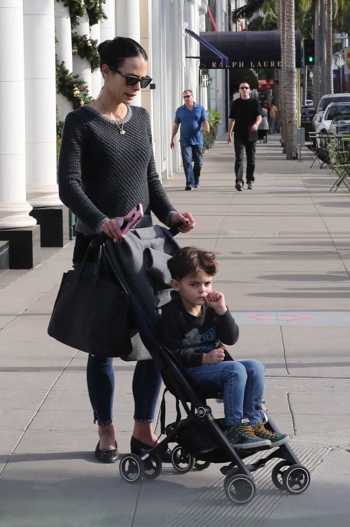 Jordana Brewster Goes Shopping on Rodeo Drive in LA 12/18/2017-2