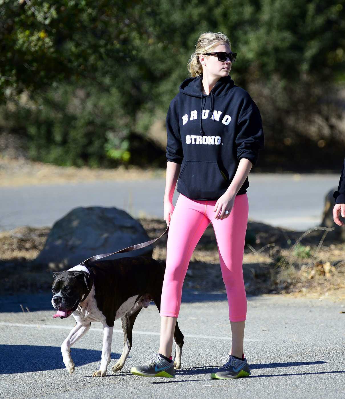 Kate Upton Out on a Hike with Her Dog in LA 12/19/2017-5