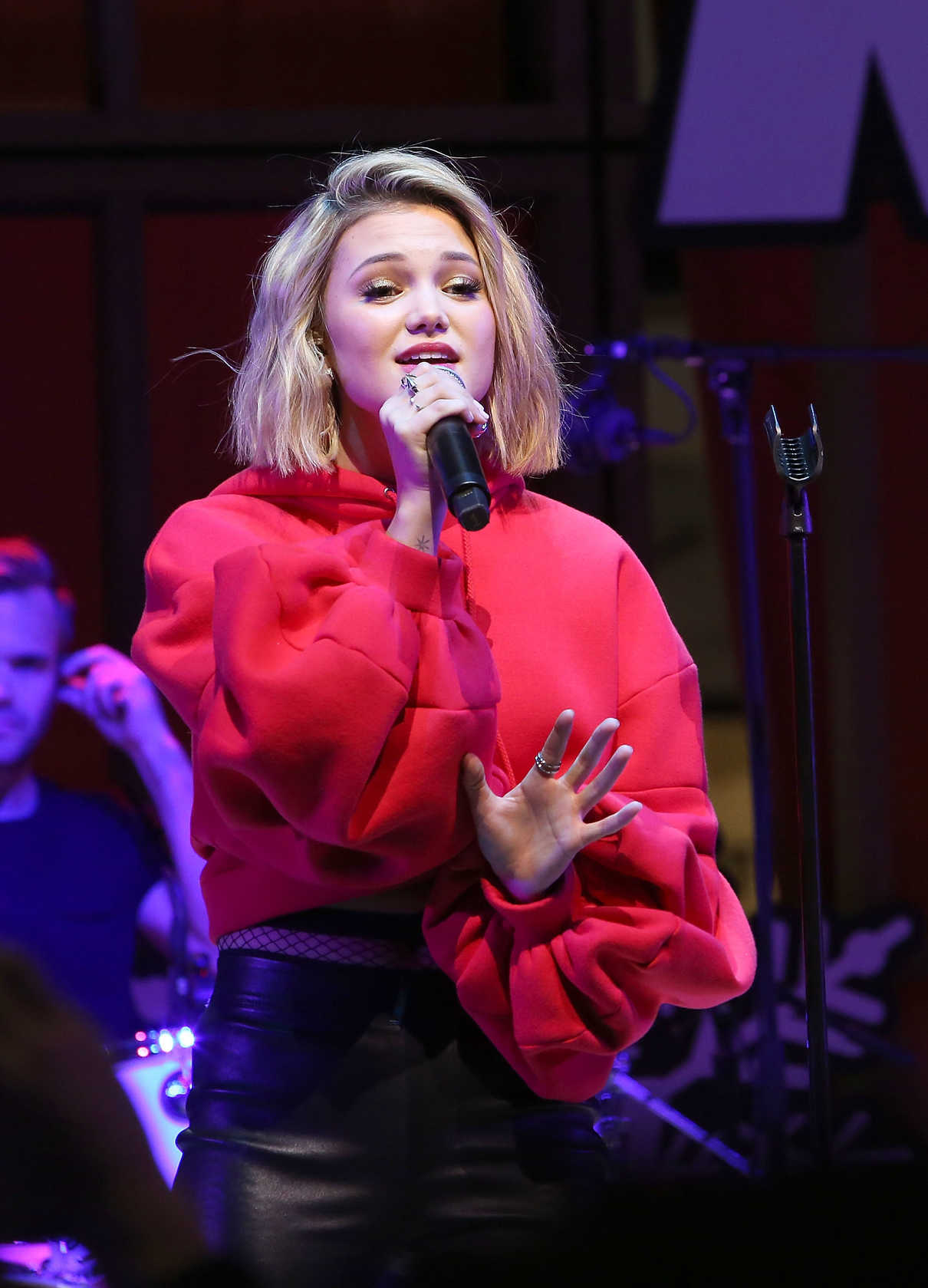 Olivia Holt Performs During The Live At The Atrium Holiday Concert