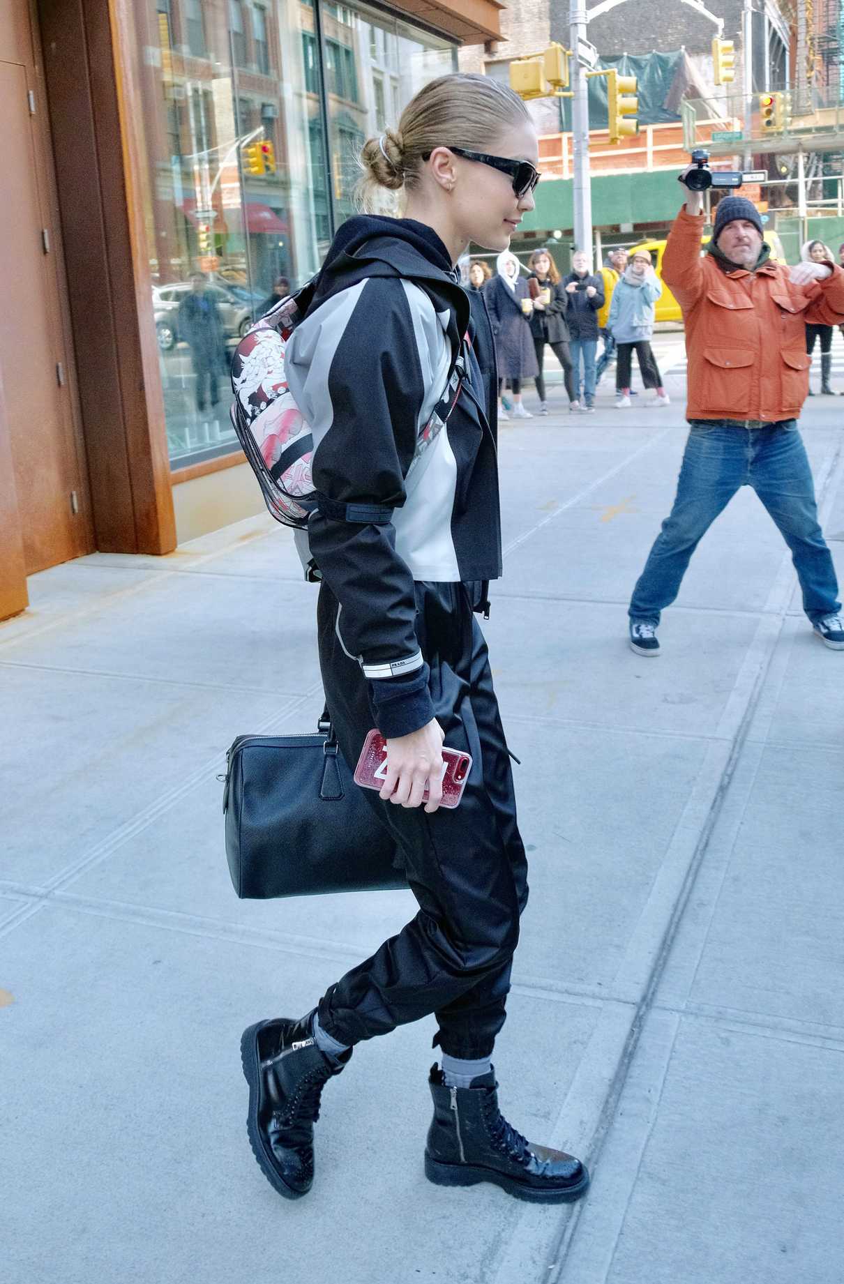 Gigi Hadid Leaves Prada Workout Gear in New York City 01/24/2018-4