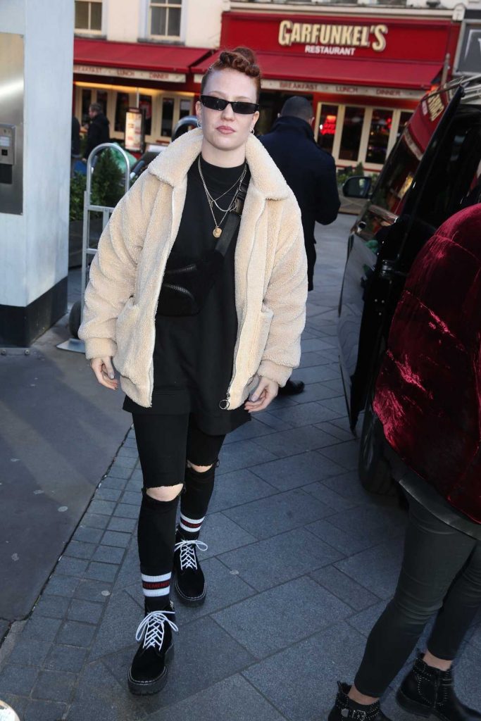 Jess Glynne Exits Global Radio in London 01/18/2018-1