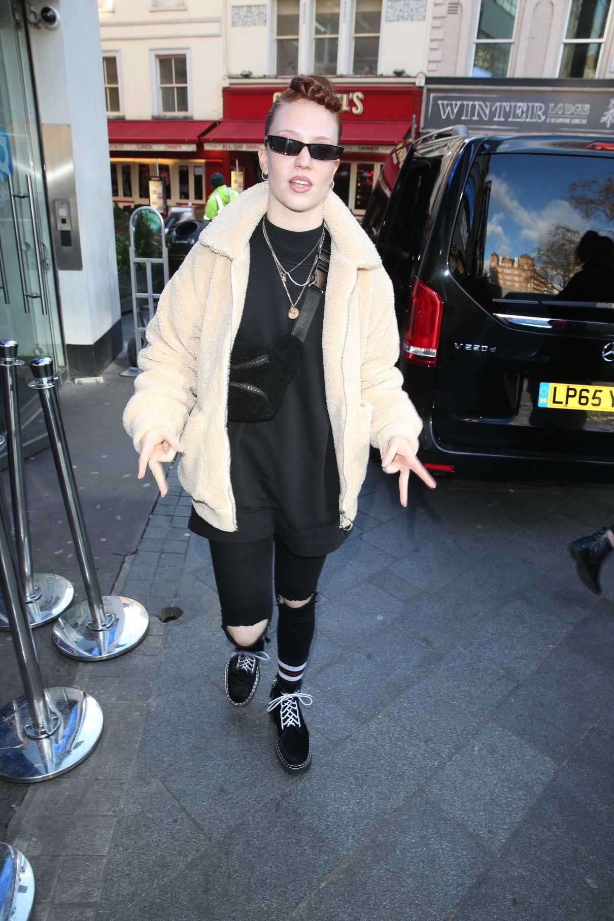 Jess Glynne Exits Global Radio in London 01/18/2018-3