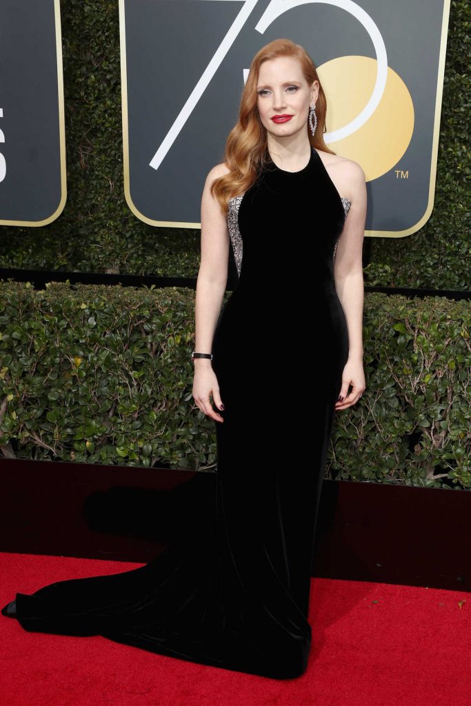 Jessica Chastain at the 75th Annual Golden Globe Awards in Beverly Hills 01/07/2018-1