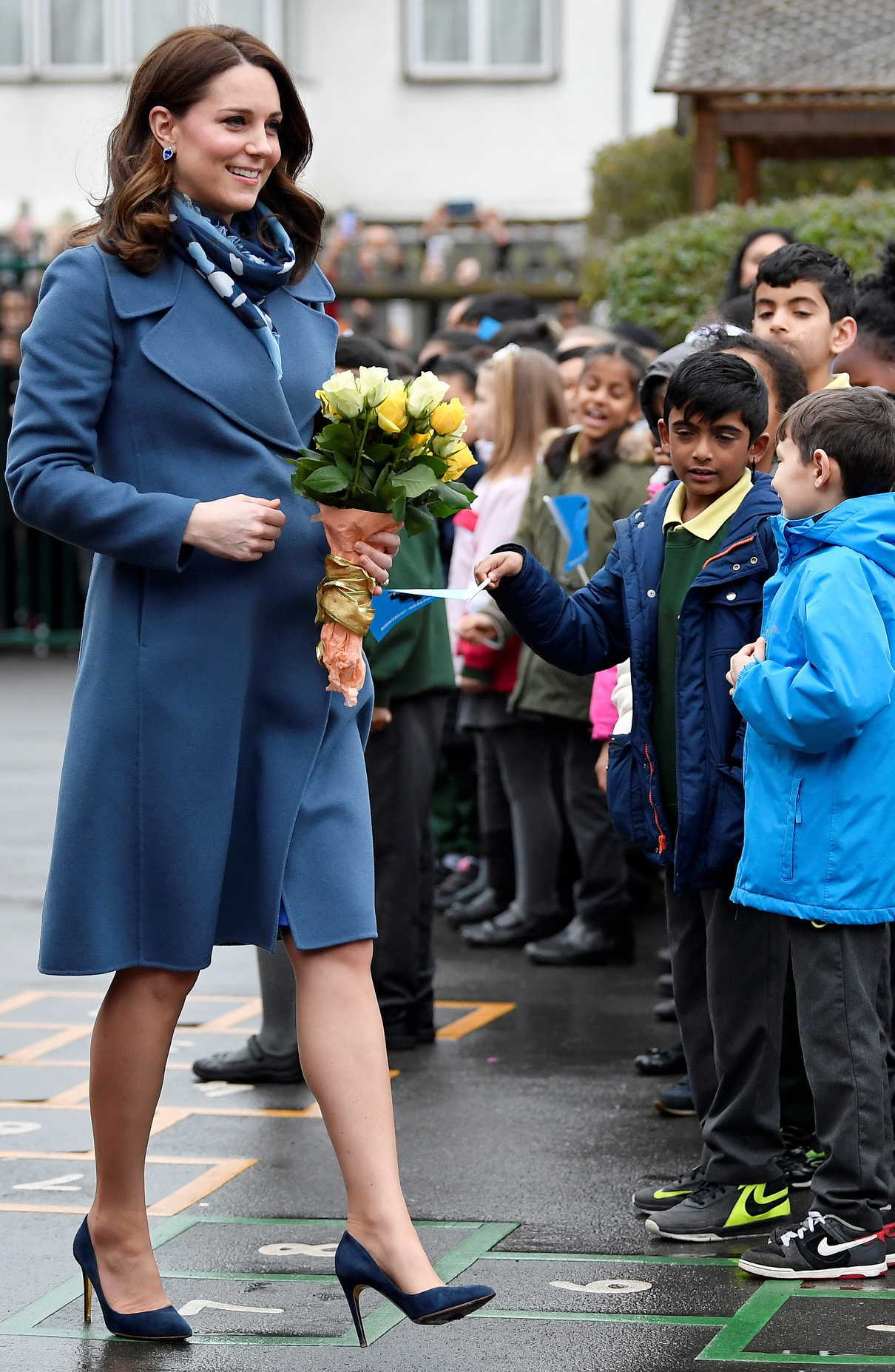 Kate Middleton Visits Roe Green Junior School in London 01/24/2018-3