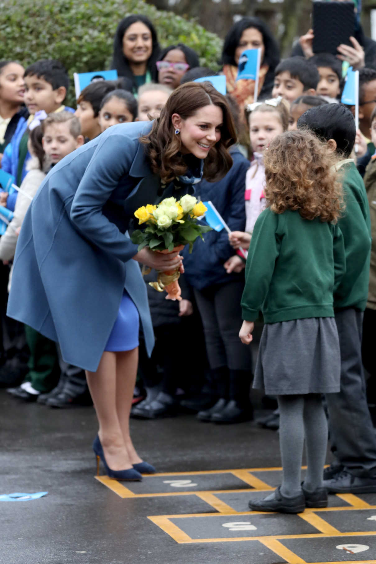 Kate Middleton Visits Roe Green Junior School in London 01/24/2018-4