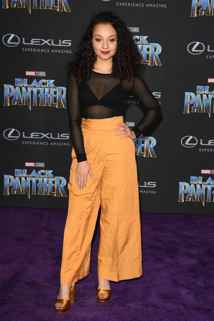 Kayla Maisonet at the Black Panther Premiere in Hollywood 01/29/2018-1