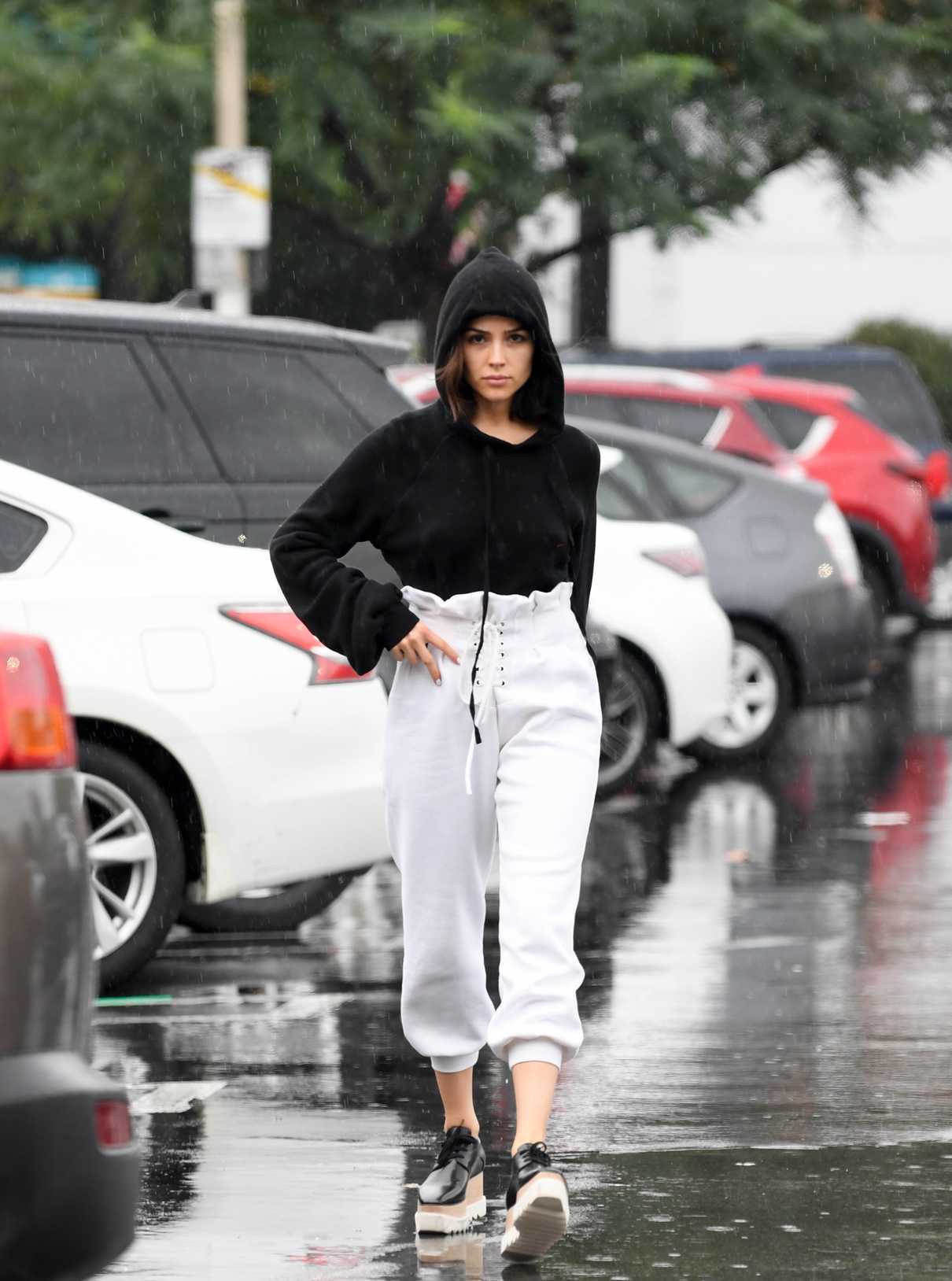 Olivia Culpo Goes Out in the Rain to Shop for Groceries in Los Angeles 01/09/2018-5