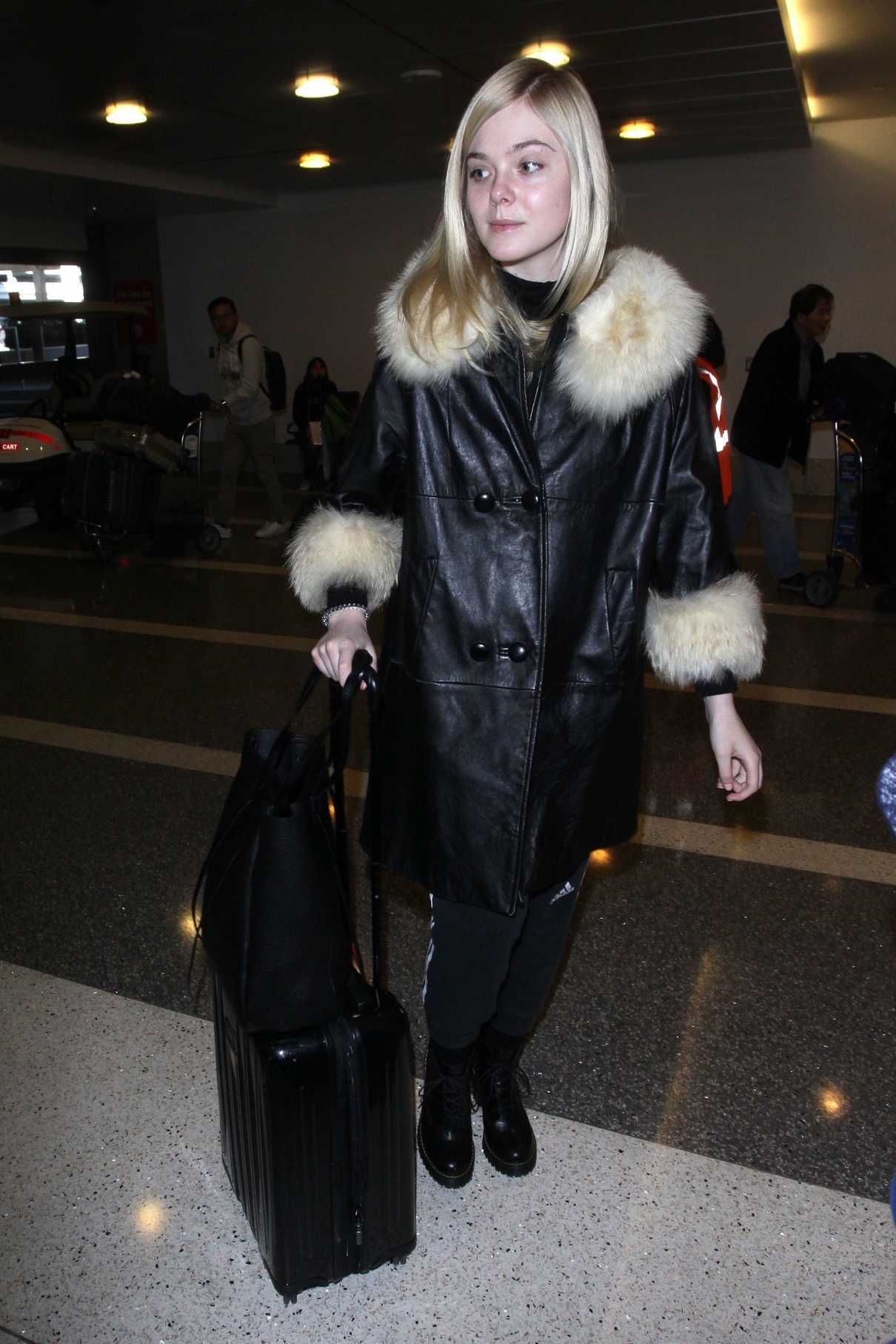 Elle Fanning Arrives at LAX Airport in LA 02/13/2018-2