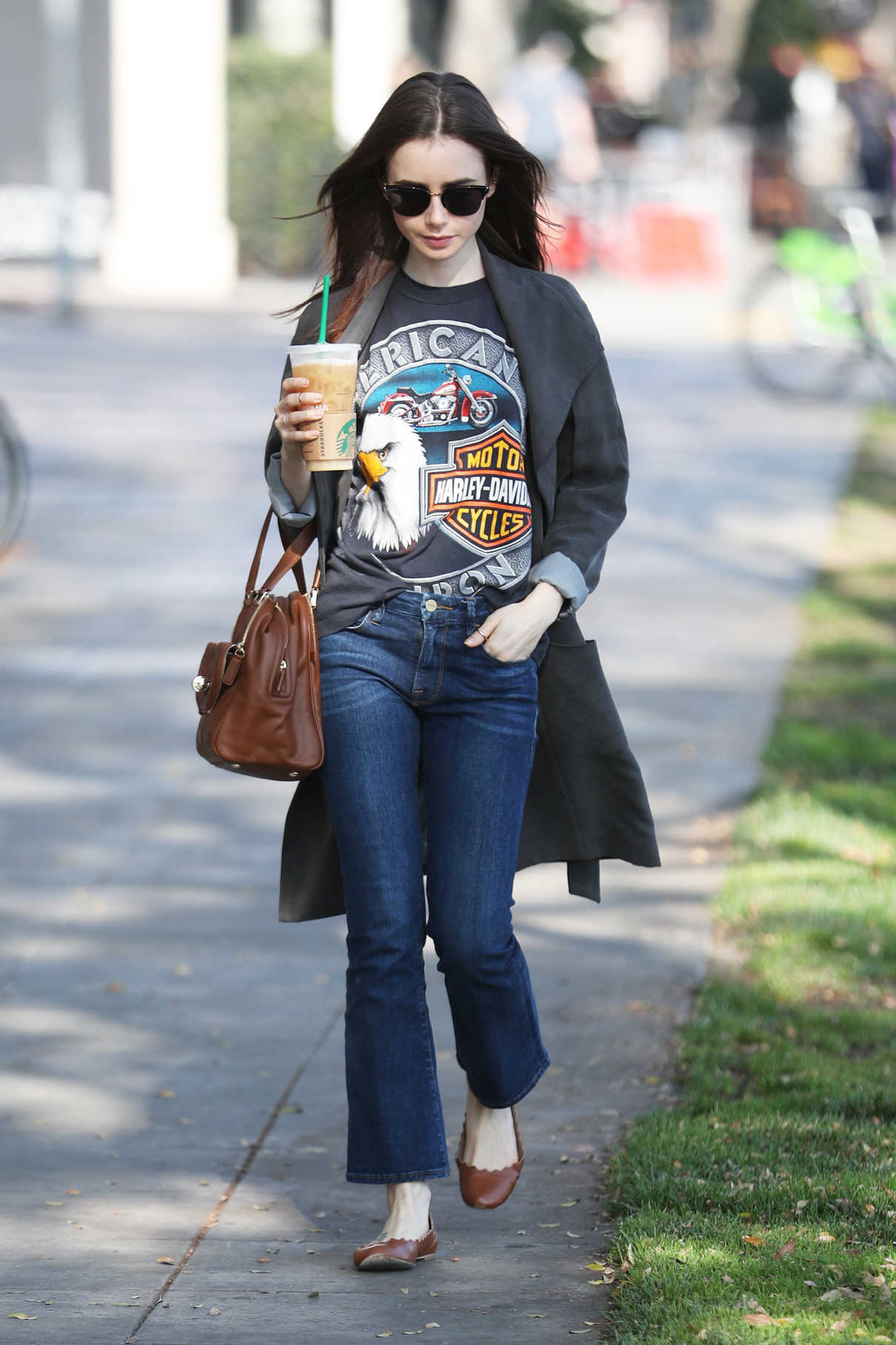 Lily Collins Leaves the Starbucks in West Hollywood 02/06/2018-2