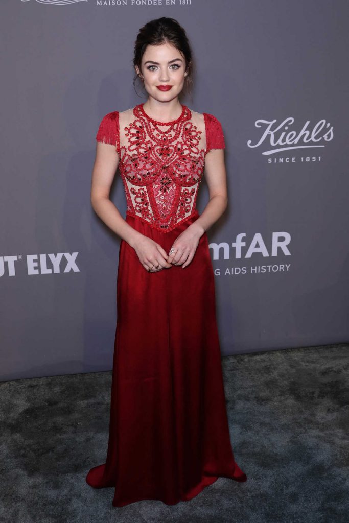 Lucy Hale at 2018 amfAR Gala New York at Cipriani Wall Street in New York City 02/07/2018-1