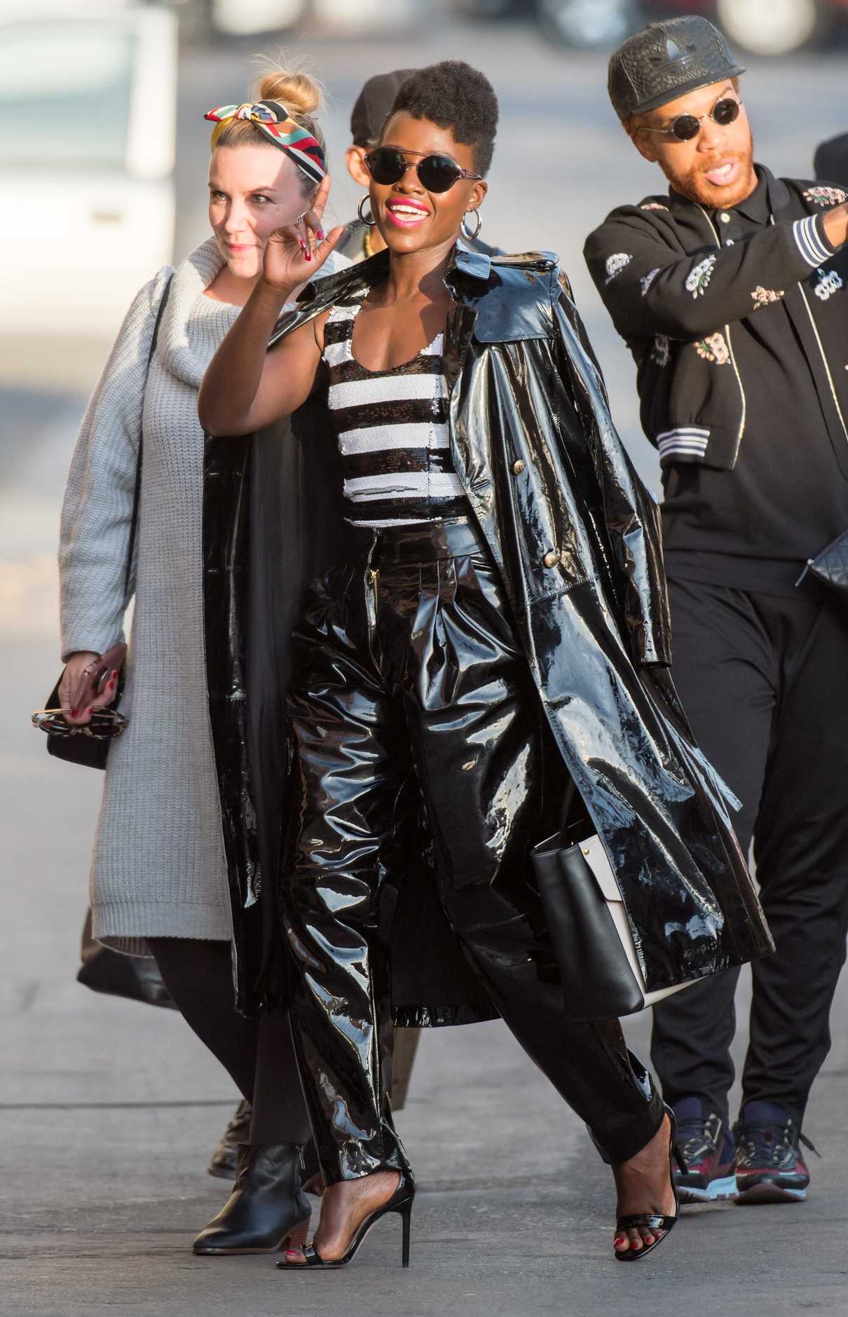 Lupita Nyong'o Arrives at Jimmy Kimmel Live Studios in Los Angeles 02/01/2018-4