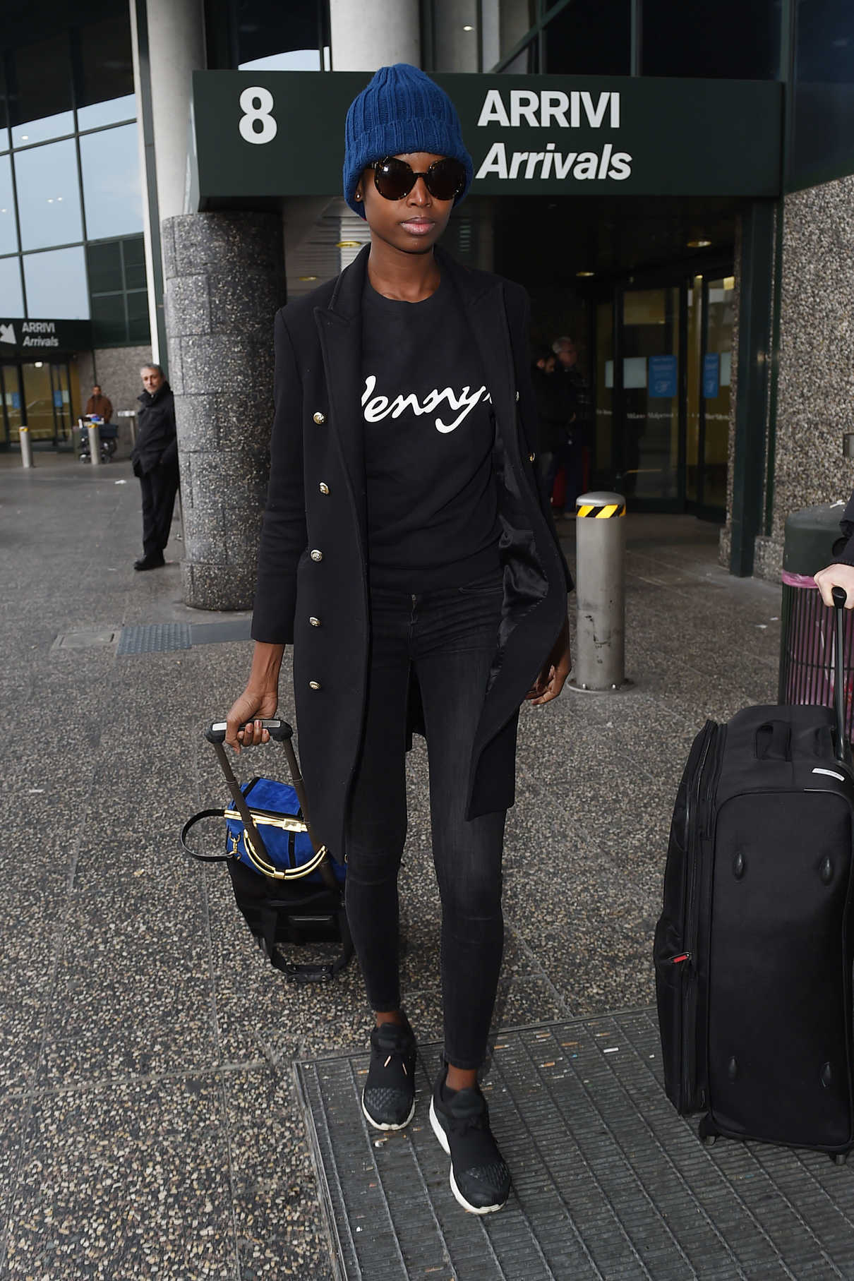 Maria Borges Arrives at Malpensa Airport in Milan 02/20/2018-2