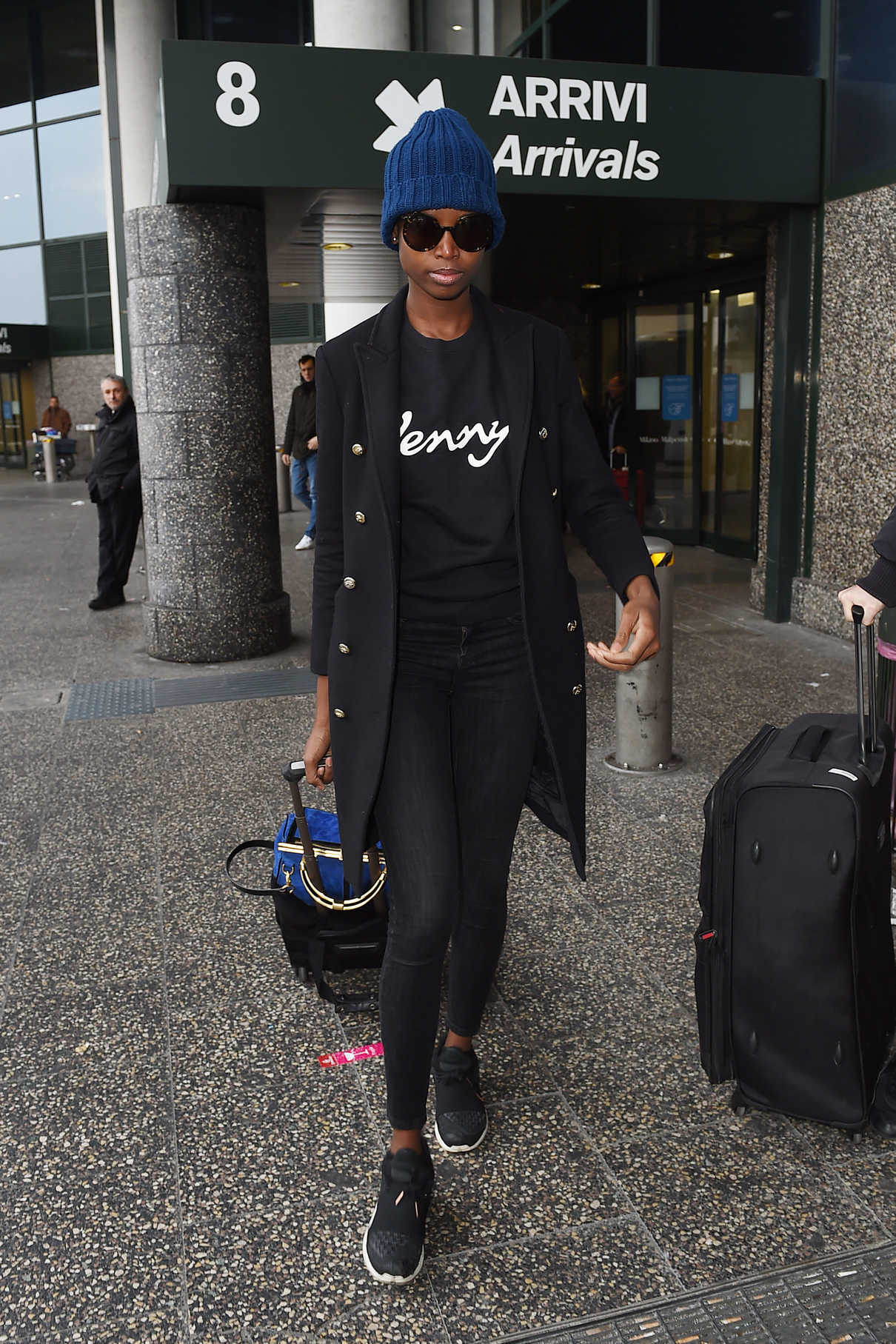 Maria Borges Arrives at Malpensa Airport in Milan 02/20/2018-3