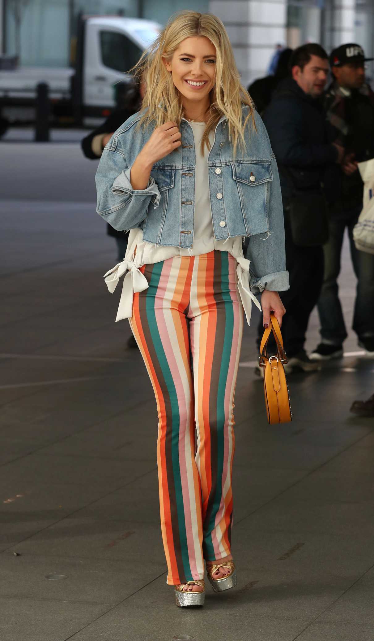 Mollie King Arrives at BBC Radio 1 in London 02/24/2018-3