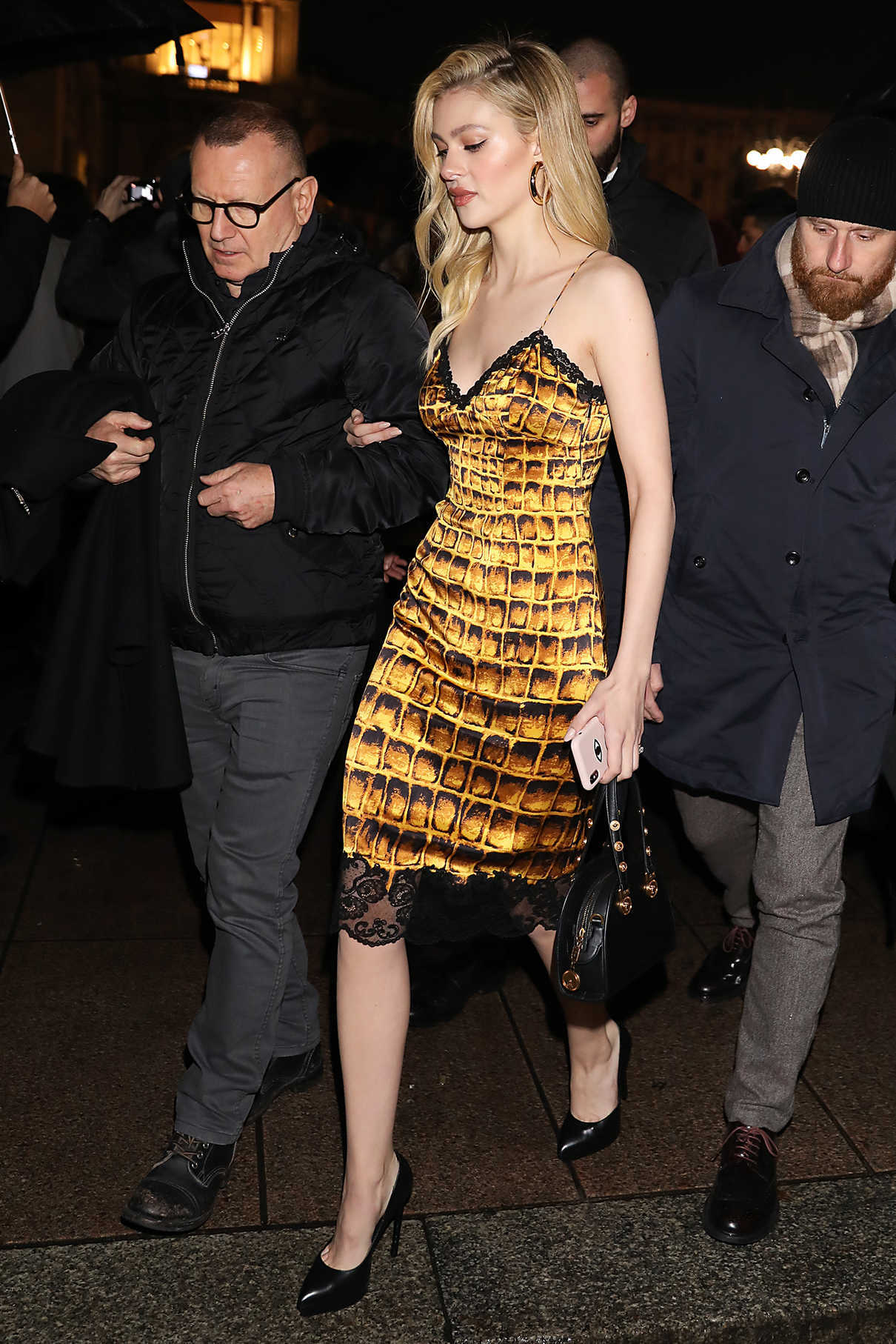 Nicola Peltz Attends the Versace Show During Milan Fashion Week in