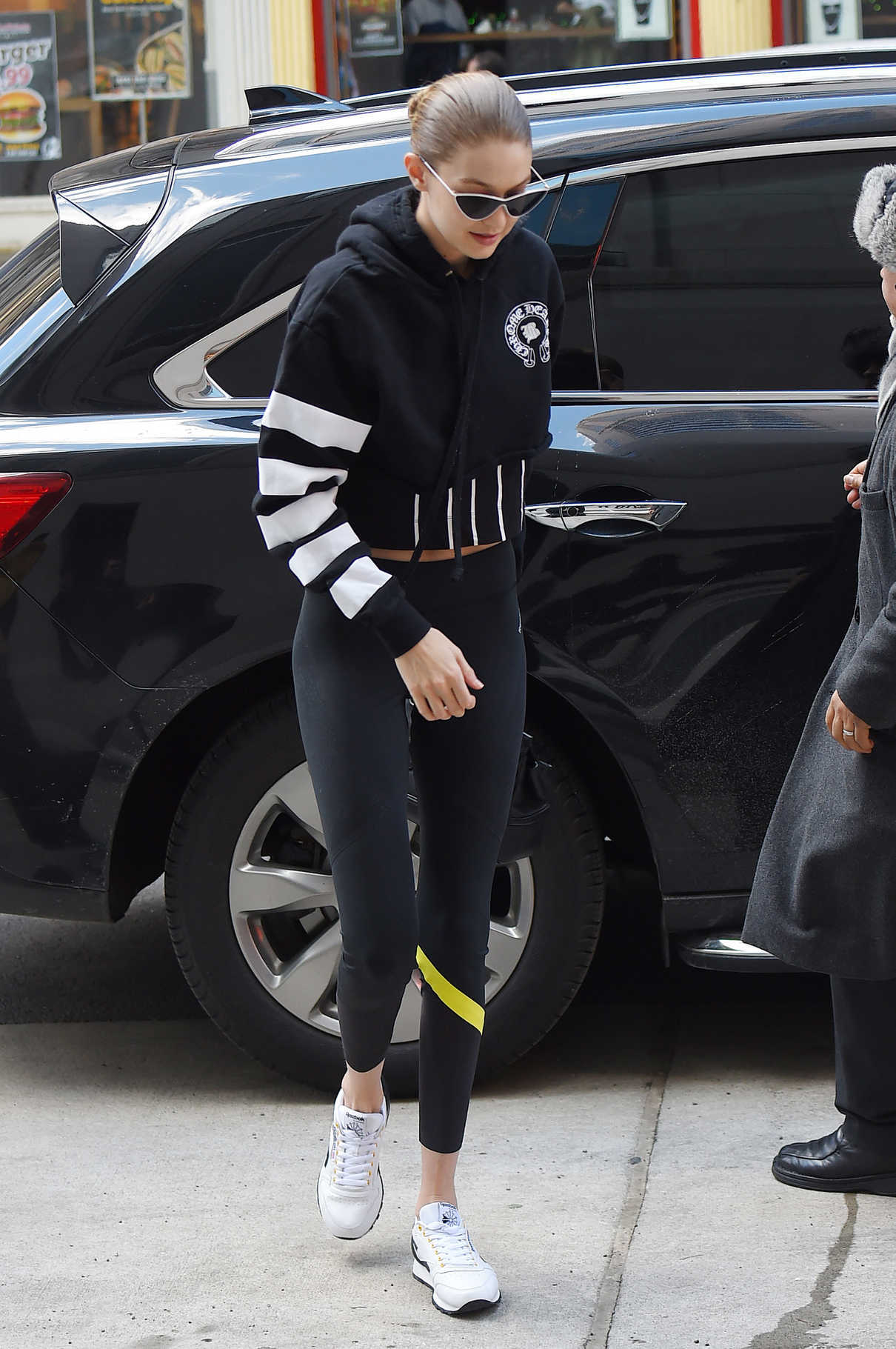 Gigi Hadid Was Spotted with a Versace Bag Out in NYC 03/09/2018-2