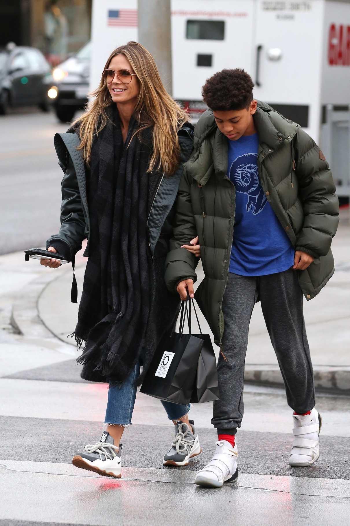 Heidi Klum Goes Shopping with Her Oldest Son Henry in Beverly Hills 03/02/2018-4