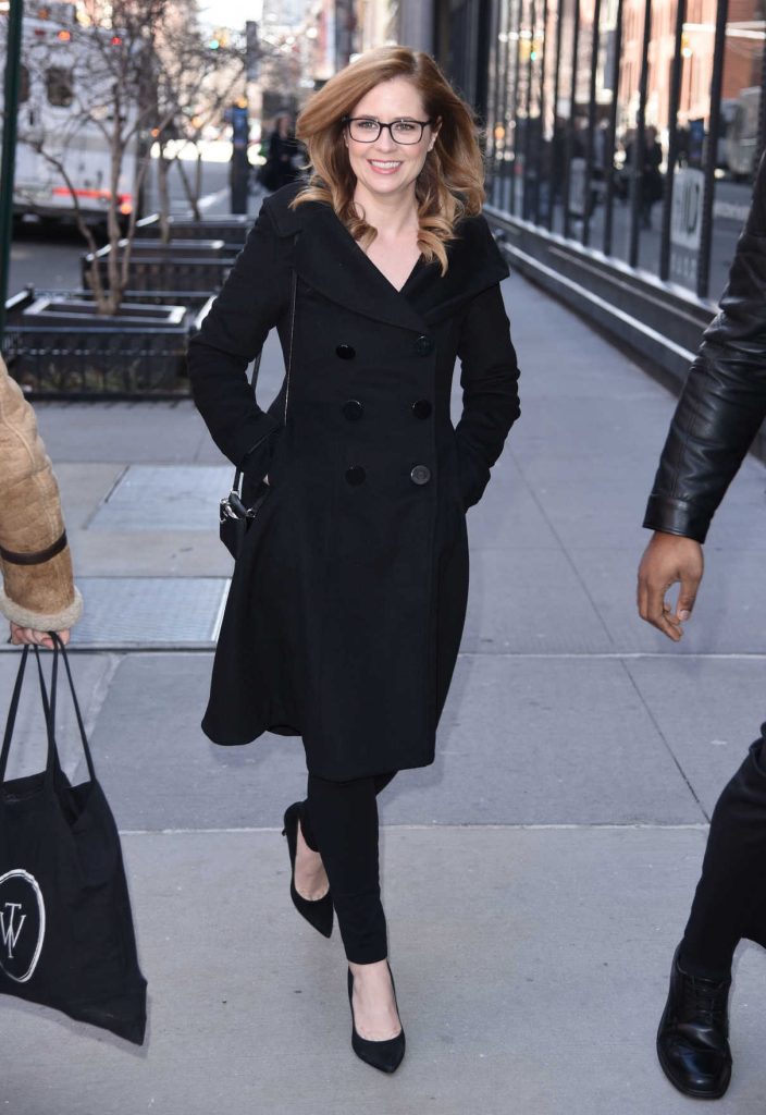 Jenna Fischer Arrives at AOL Build Studios in New York City 03/23/2018-1