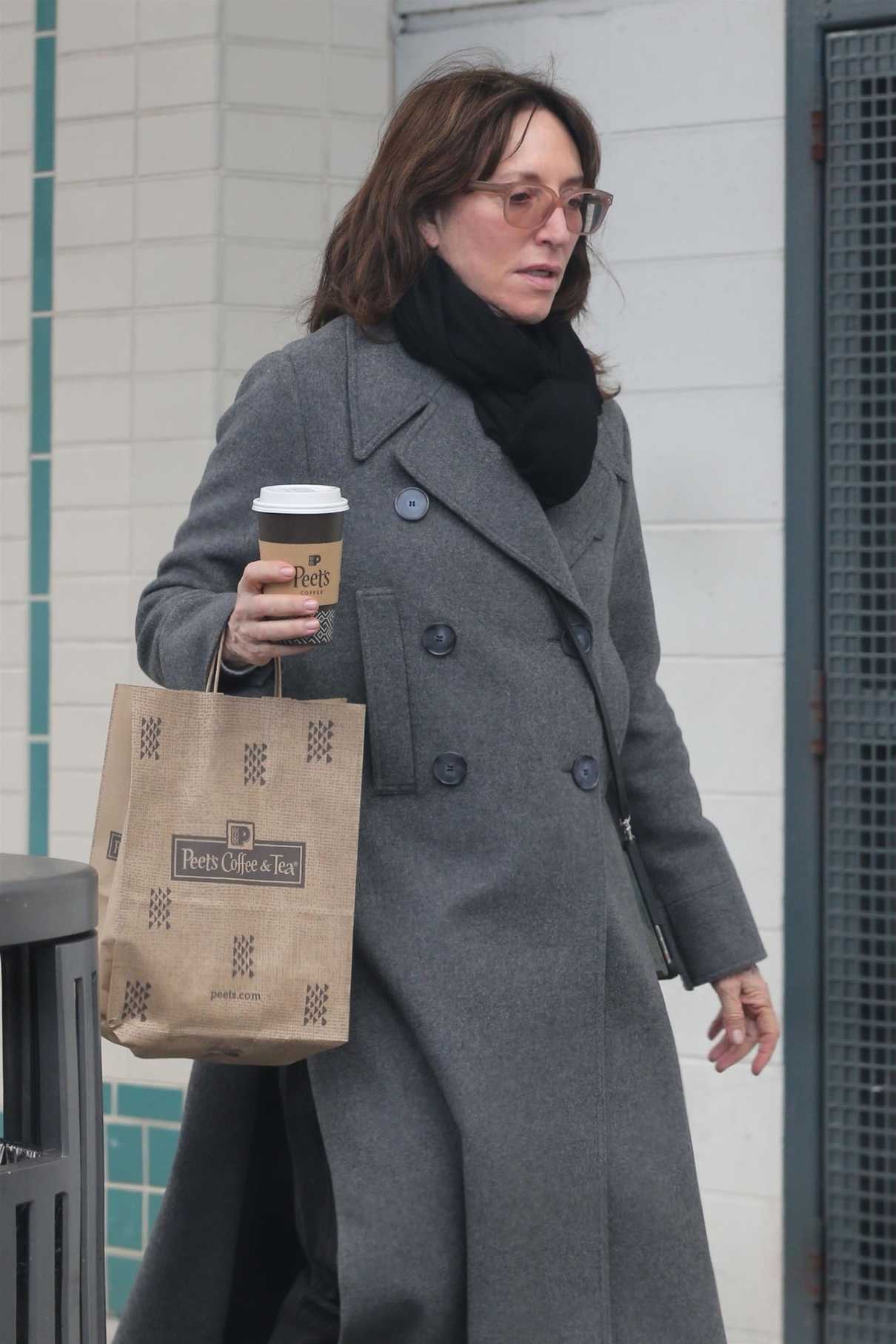 Katey Sagal Makes a Morning Coffee Run to Peet's Coffee in Beverly Hills 02/28/2018-5